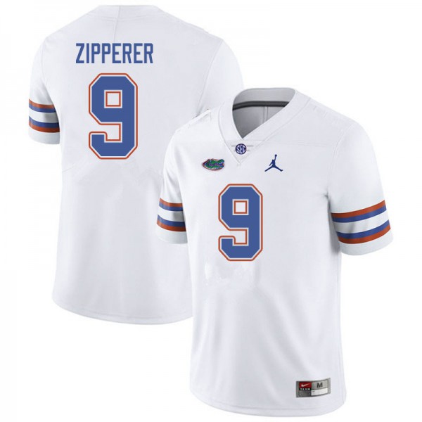 Jordan Brand Men #9 Keon Zipperer Florida Gators College Football Jersey White